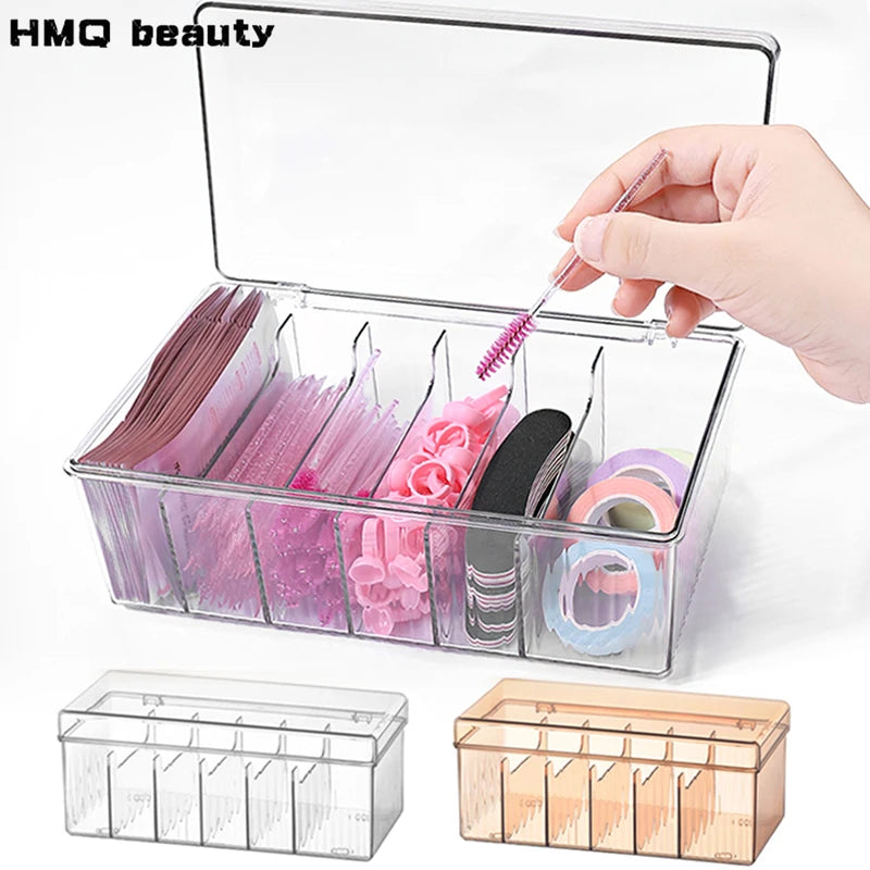 Acrylic Eyelash Storage Box with Lid - Makeup Organizer for False Lashes