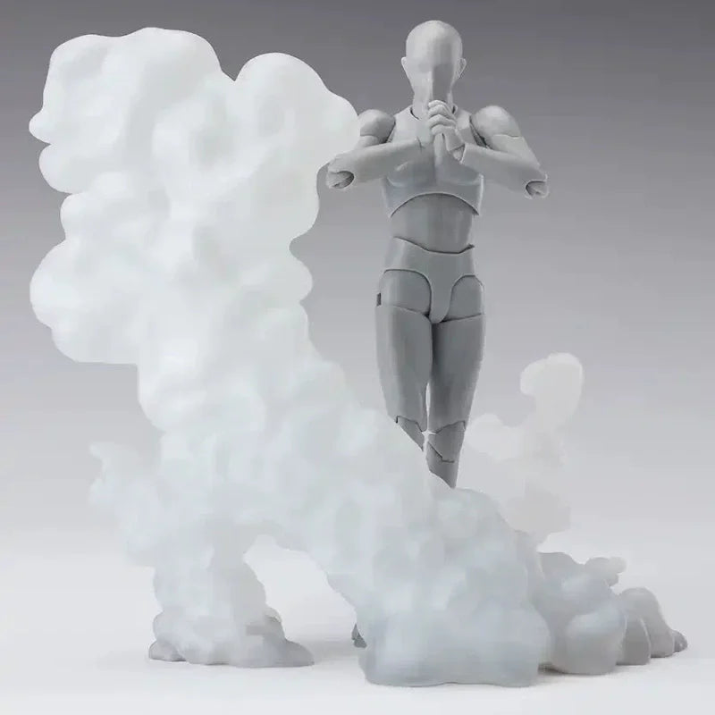 White Smoke Effect Parts for Anime Figure Diorama Scene & Photography Props