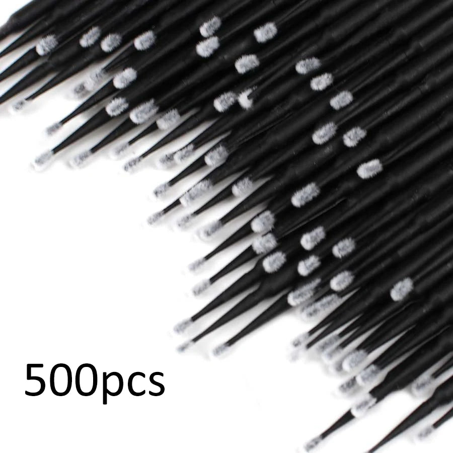 Disposable Micro Brush Applicators for Eyelash & Lip Makeup - 500 Pcs Set