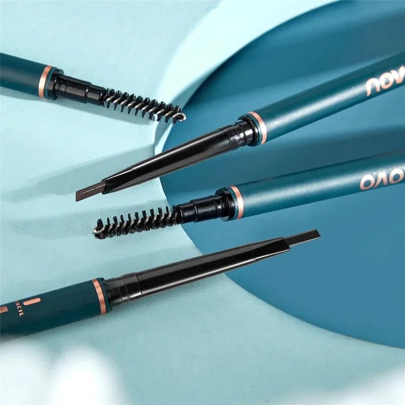 Waterproof Slim Eyebrow Pencil with Brush - Long-Lasting Cosmetic Pen for Natural Eyebrow Shaping