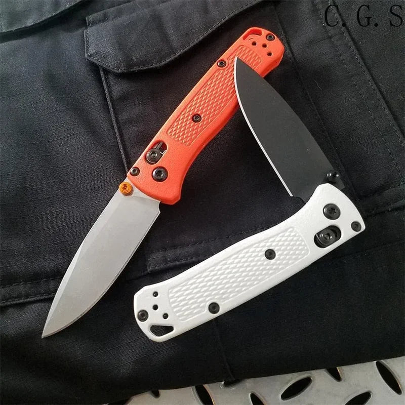 Nylon Wave Fiber Handle Folding Pocket Knife - Outdoor Camping Hunting Tool
