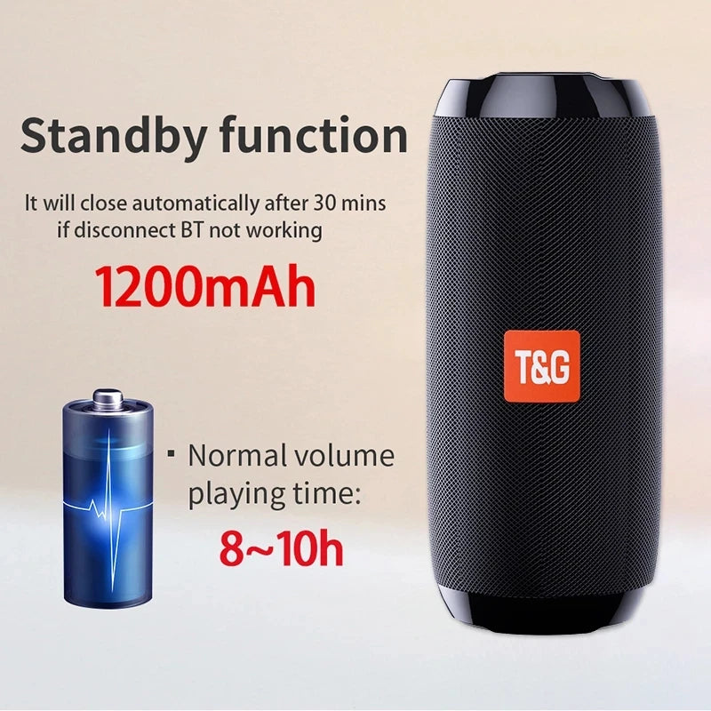 Portable Bluetooth Speaker Waterproof Wireless Sound Box with FM Radio