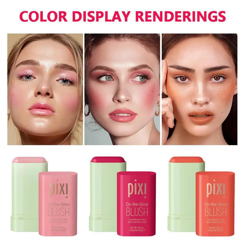 Natural Nude Cream Blush Stick for Cheeks & Lips - Buildable, Long-Lasting Makeup