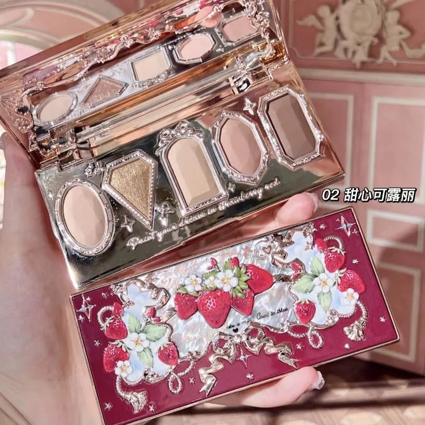 Multicolor Glitter Eye Shadow Palette with Natural Shimmer Finishes