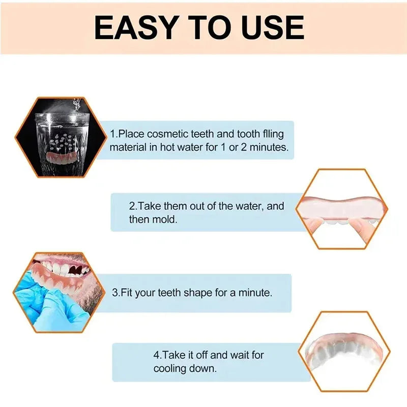 Denture Silicone Kit with Soft Liners - Upper & Lower Denture Repair Set