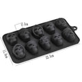 10-Grid Skull Ice Cube Mold for Halloween Kitchen Baking Reusable Silicone DIY Tool