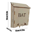 Wood Bat House Outdoor Animal Habitat Shelter for Gardeners and Nature Lovers
