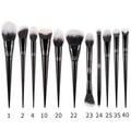 Makeup Brush Set with Foundation Blush Eyeshadow Concealer Sculpting Tools - KVD Style