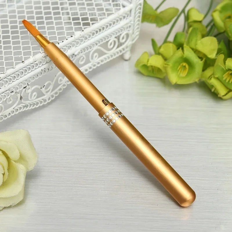 5Pcs Lip Brush Set - Portable Retractable Makeup Brushes for Women