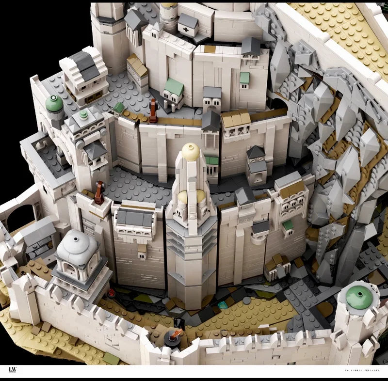 Large White Castle Model Toy Set - Educational Building Blocks for Kids, Birthday & Christmas Gift