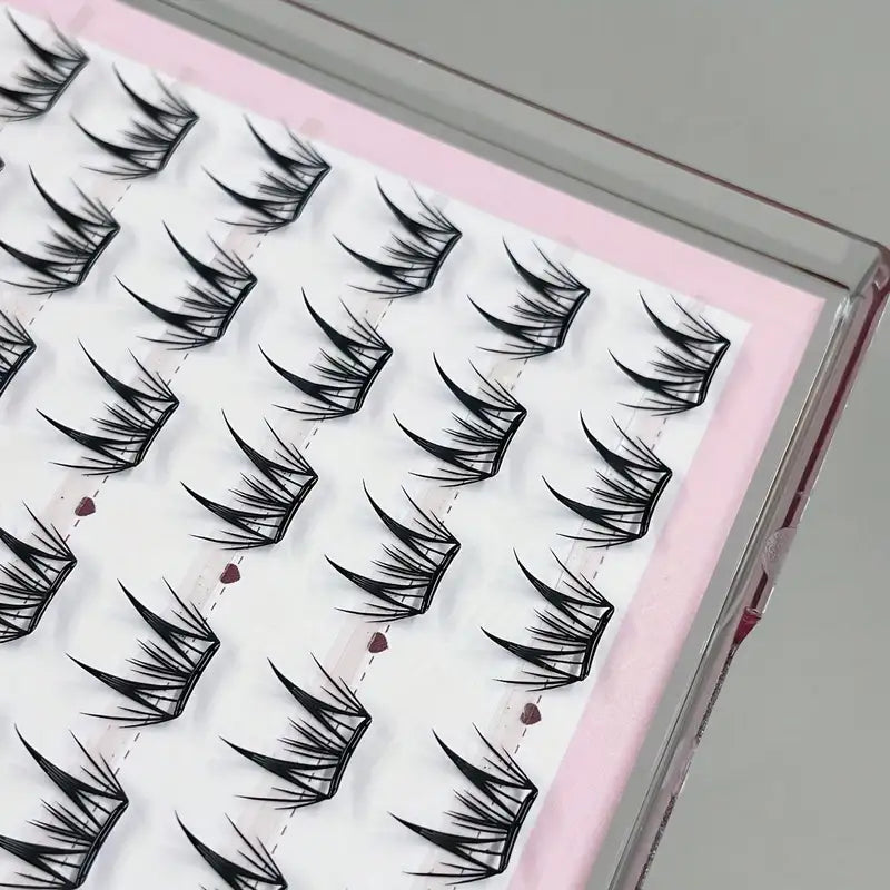 Reusable Self-Adhesive Thin Deer Eyelashes - Natural C Curl, Glue-Free, Daily Use for Beginners