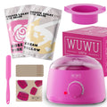 Hair Removal Waxing Kit with Warmer & Beads for Face & Body - UK Plug