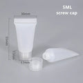 10Pcs Refillable Plastic Travel Squeeze Tubes with Flip & Screw Lids