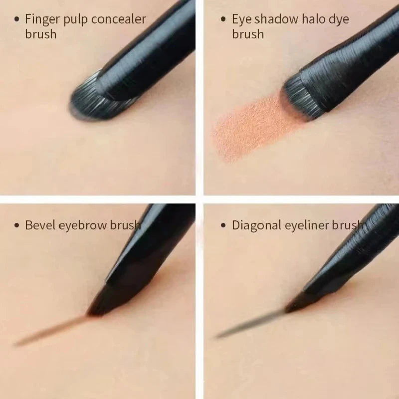 6-Piece Eye Makeup Brush Set for Eyeshadow Eyeliner & Brows - Soft Synthetic Bristles