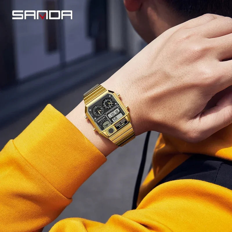 Digital Sports Watch with Multifunctional Features, Thermometer & Stopwatch