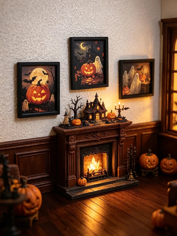 Halloween Wall Hanging Decoration Miniatures for Dollhouse & Home Decor