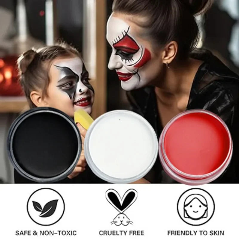 Professional 10g Face & Body Paint Kit for Halloween & Cosplay - Multiple Colors