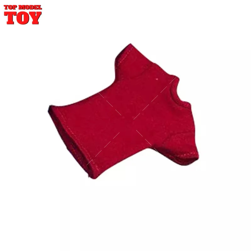1/12 Scale Action Figure T-Shirt Short Sleeve Top - Male Doll Accessory