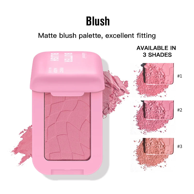 Professional Makeup Powder Blush 12HR Wear Vegan Face Blusher Palette