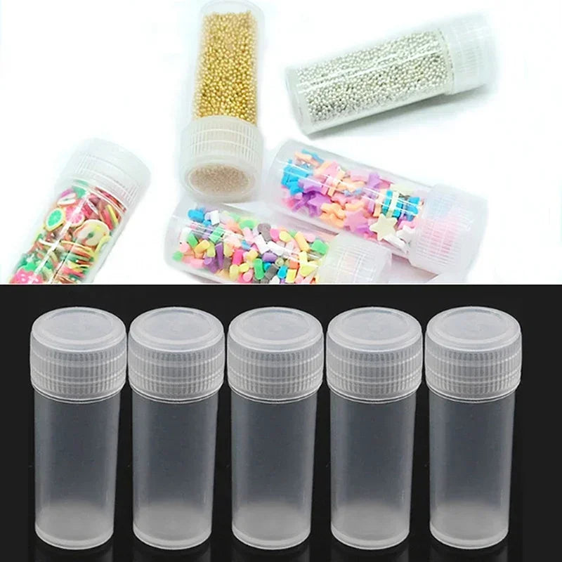5ml Plastic Sample Jar Set - Small Clear Vials for Pills Liquids Powder