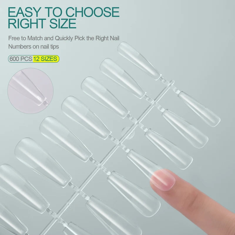 Nail Tips Set 120pcs Soft Gel Tips for Nails Acrylic & Artificial Nail Art