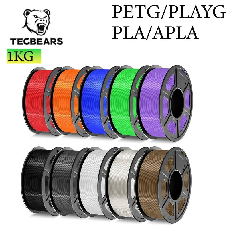 PETG 3D Printer Filament 1KG - Strong, Durable, High-Precision, Multiple Colors