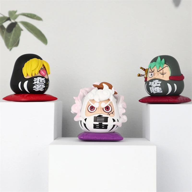 6cm Anime Action Figure Nika Luffy Zoro Sanji Nami PVC Toy Collectible Model