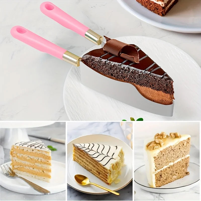 Stainless Steel Cake Slicer & Triangle Cutter Tool for Baking & Pastry