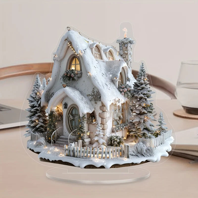 Festive Christmas Decoration Panel - Multi-Functional Desktop Decor for Home & Office