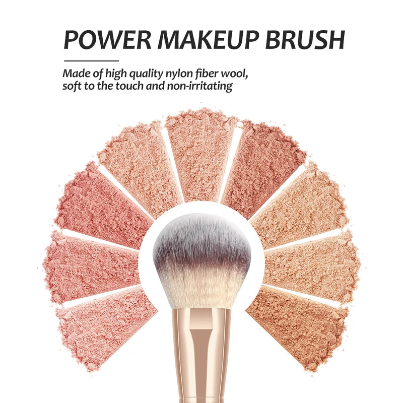 7-Piece Makeup Brush Set for Foundation Blush Powder & Concealer - Soft Synthetic Bristles