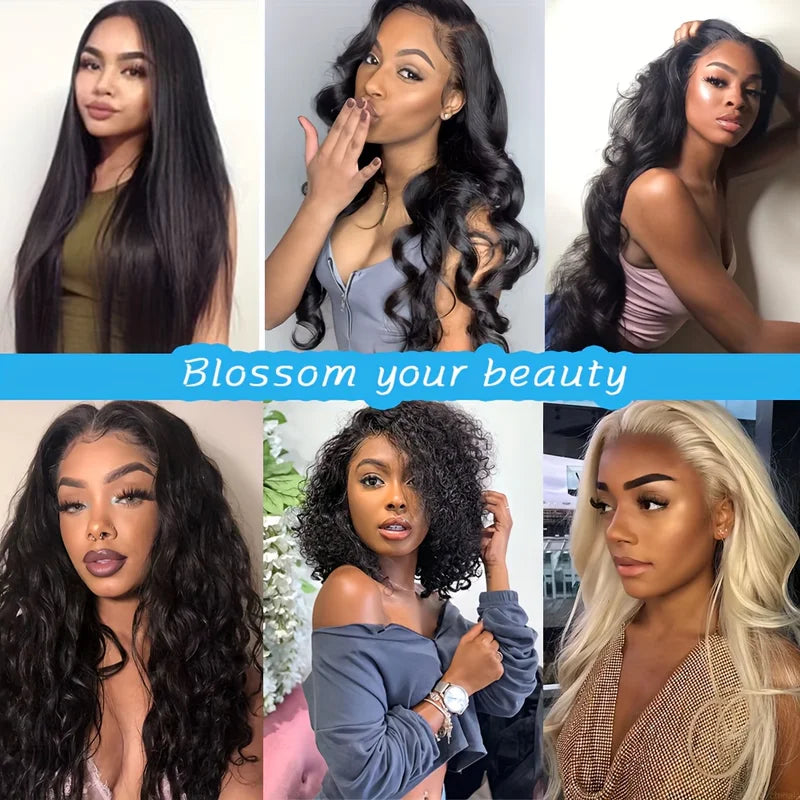 Raw Human Hair Wig with 13x6 HD Lace Frontal - Double Drawn Bouncy Wave