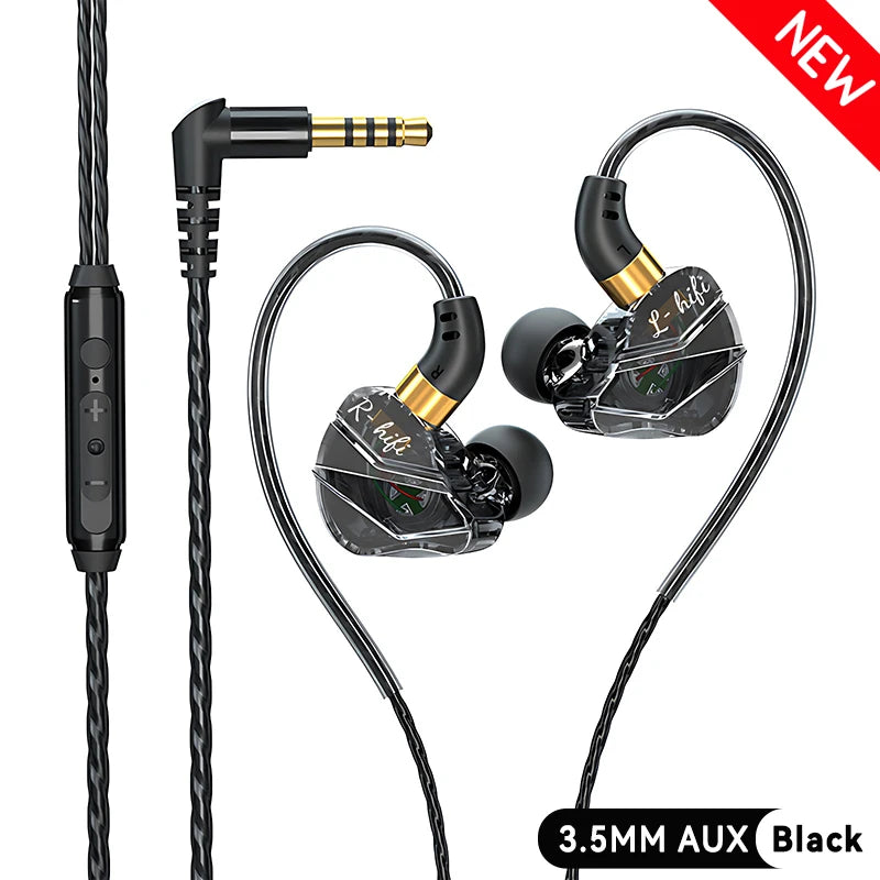 Heavy Bass In-Ear Headphones with Digital Chip & Mic - Wired 3.5MM/Type-C for Samsung & Android