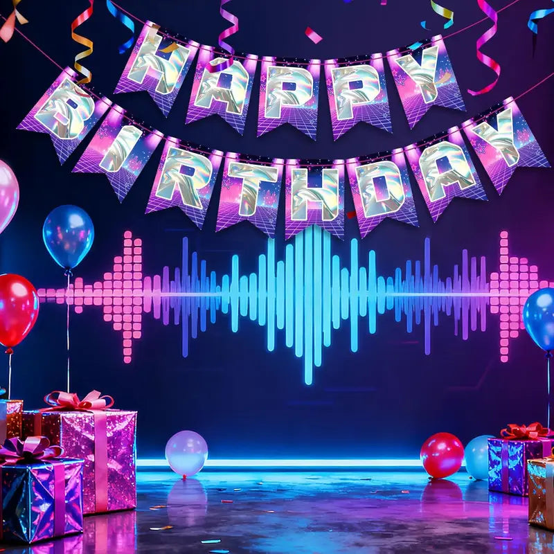 Kpop Birthday Decorations Banner & Garland Set for Korean Kpop Party