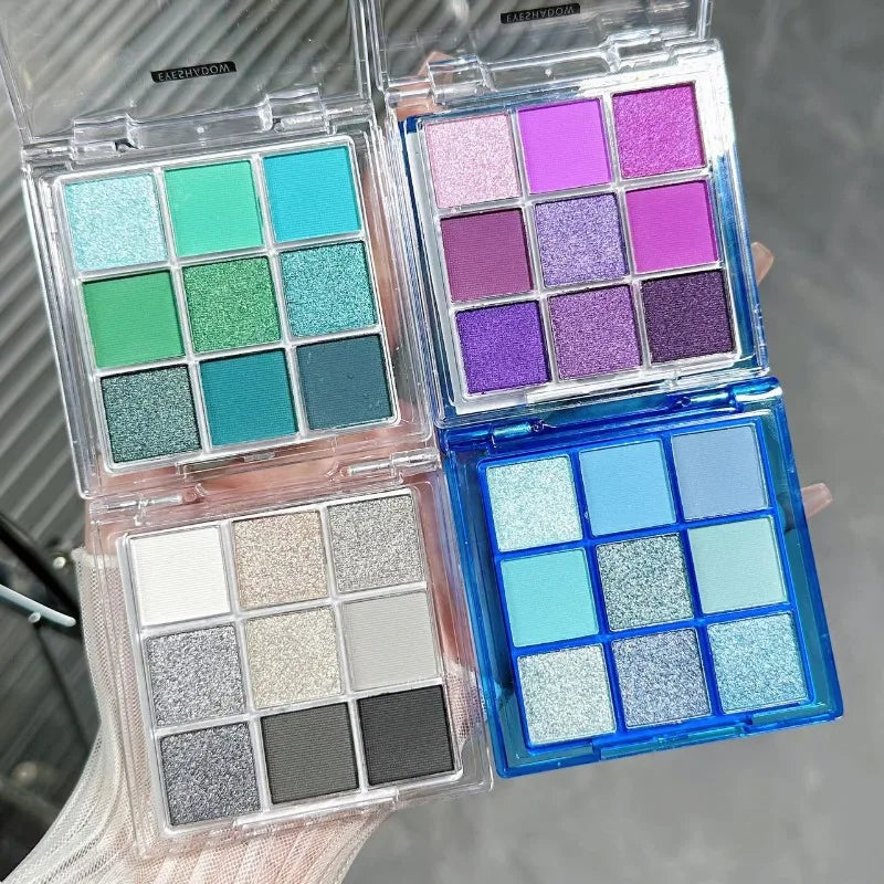 Colorful Glitter Eyeshadow Palette with Long-Lasting Shimmer & Matte Finishes
