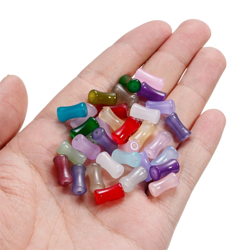 Imitation Jade Glass Beads 30Pcs for DIY Jewelry Making - Spacer Beads for Bracelets & Necklaces