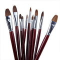 6pcs Art Painting Brush Set - High-Grade Weasel Hair for Acrylic & Oil Painting