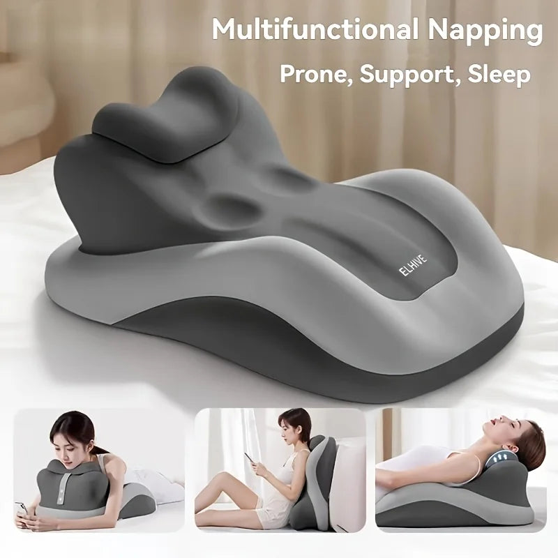 Adjustable Wedge Pillow - Ergonomic Contoured Bed Cushion for Reading and Gaming