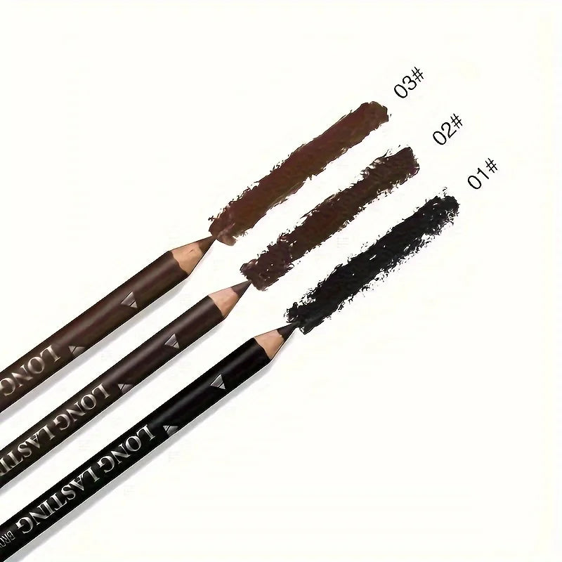 2-in-1 Waterproof Eyeliner & Eyebrow Pencil Set - Multi-Use Makeup Tool