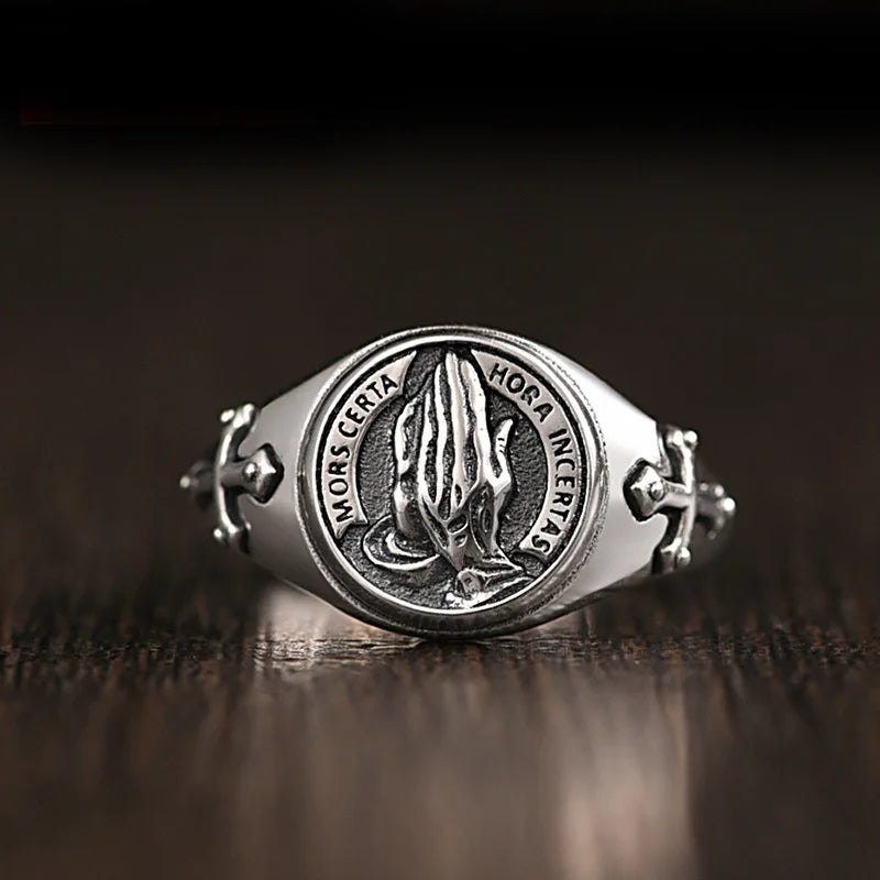 Adjustable Cross Ring Stainless Steel Punk Jewelry for Men and Women