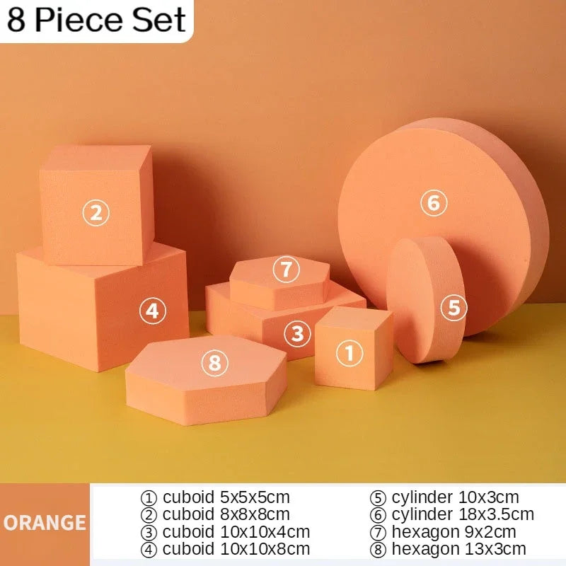 Solid Color Foam Geometric Cube Photo Background Props for Shooting & Posing
