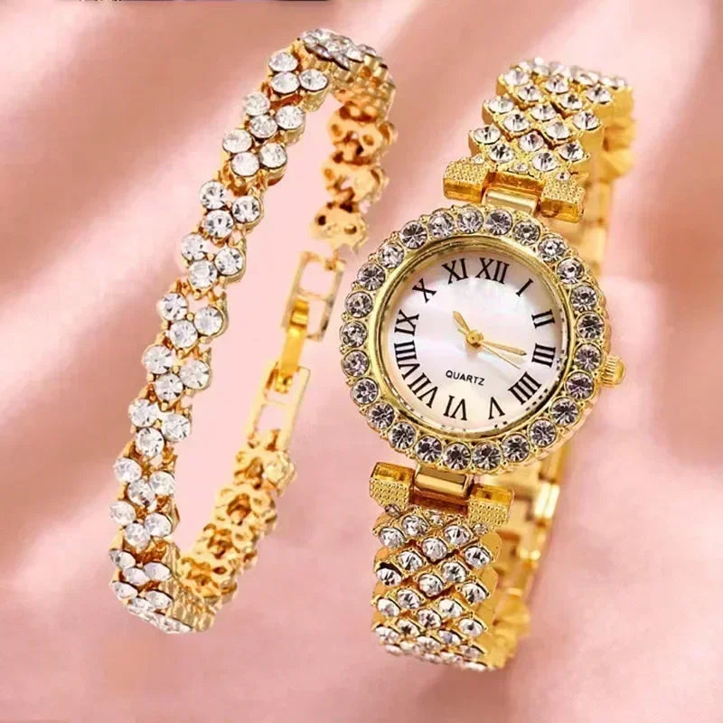 Luxury Crystal Jewelry Set for Women - Necklace, Earrings, Ring & Bracelet