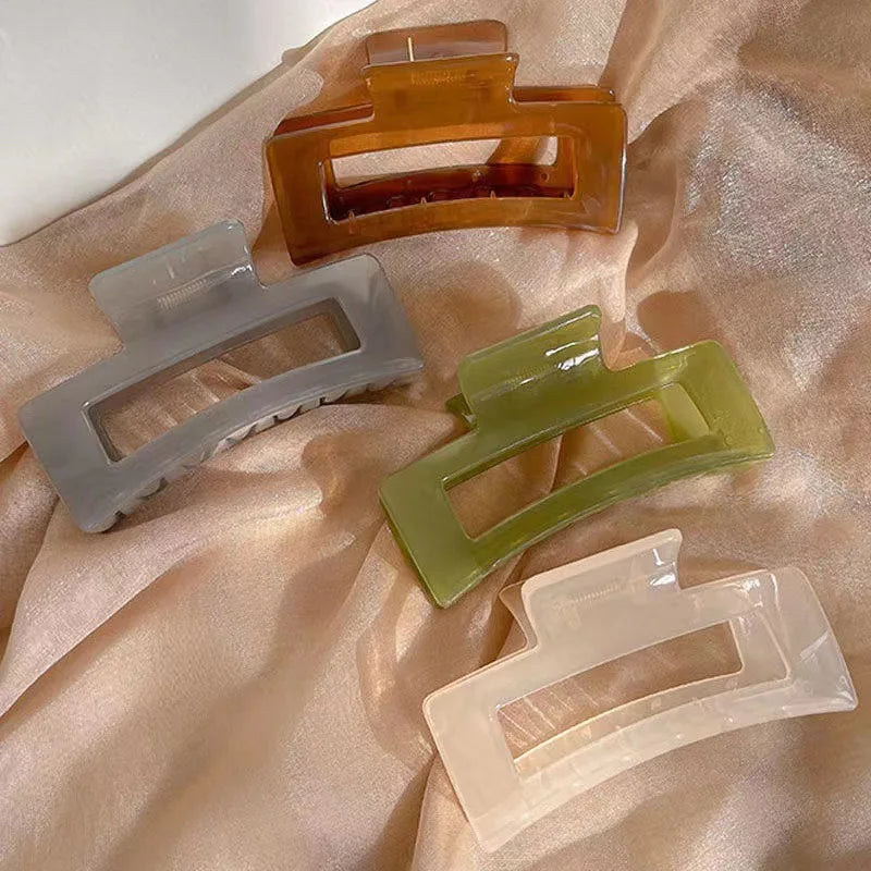 Large Transparent Hair Claw Clips for Women - Fashion Hair Accessories