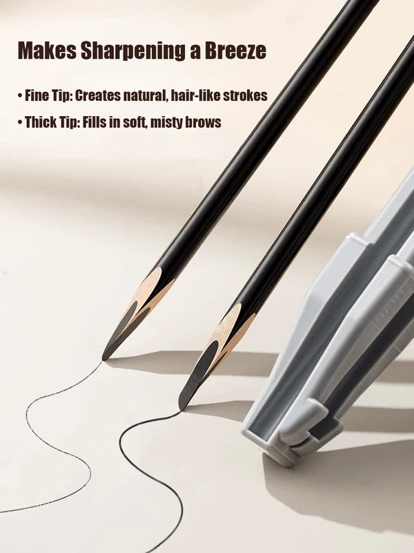 Eyebrow Pencil Sharpener Kit for Wooden Pencils - Portable Precision Shaping Tool