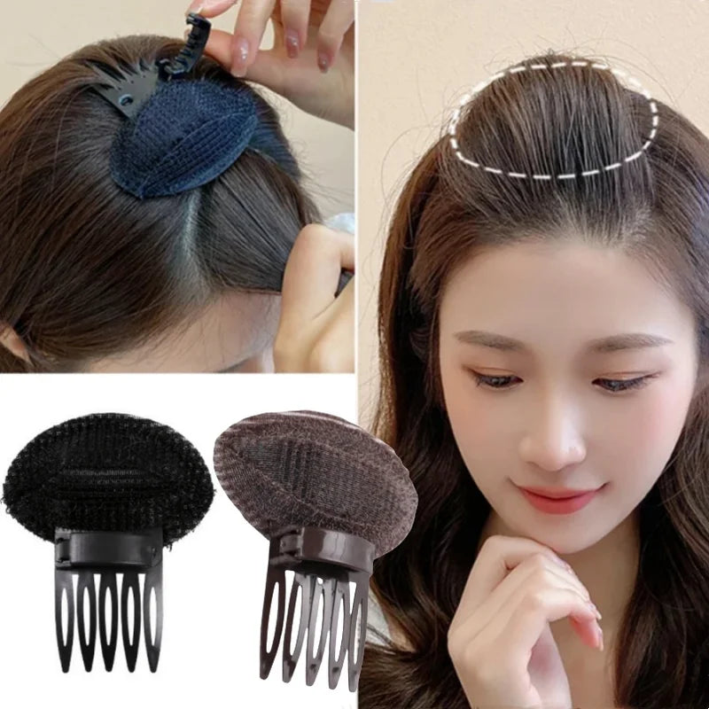 Fluffy Hair Clip with Volume-Boosting Pads - Invisible Styling Insert, DIY Hair Bump Up Comb