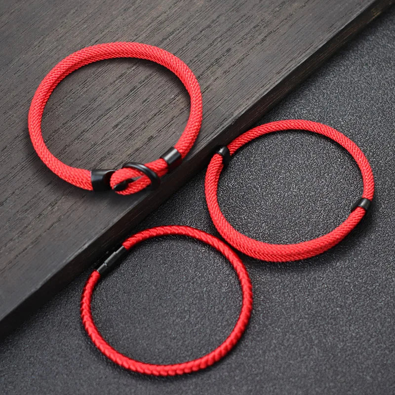 Men Bracelet Set Lucky Red Keel Rope Surfer Nautical Fabric Accessories Gift for Him