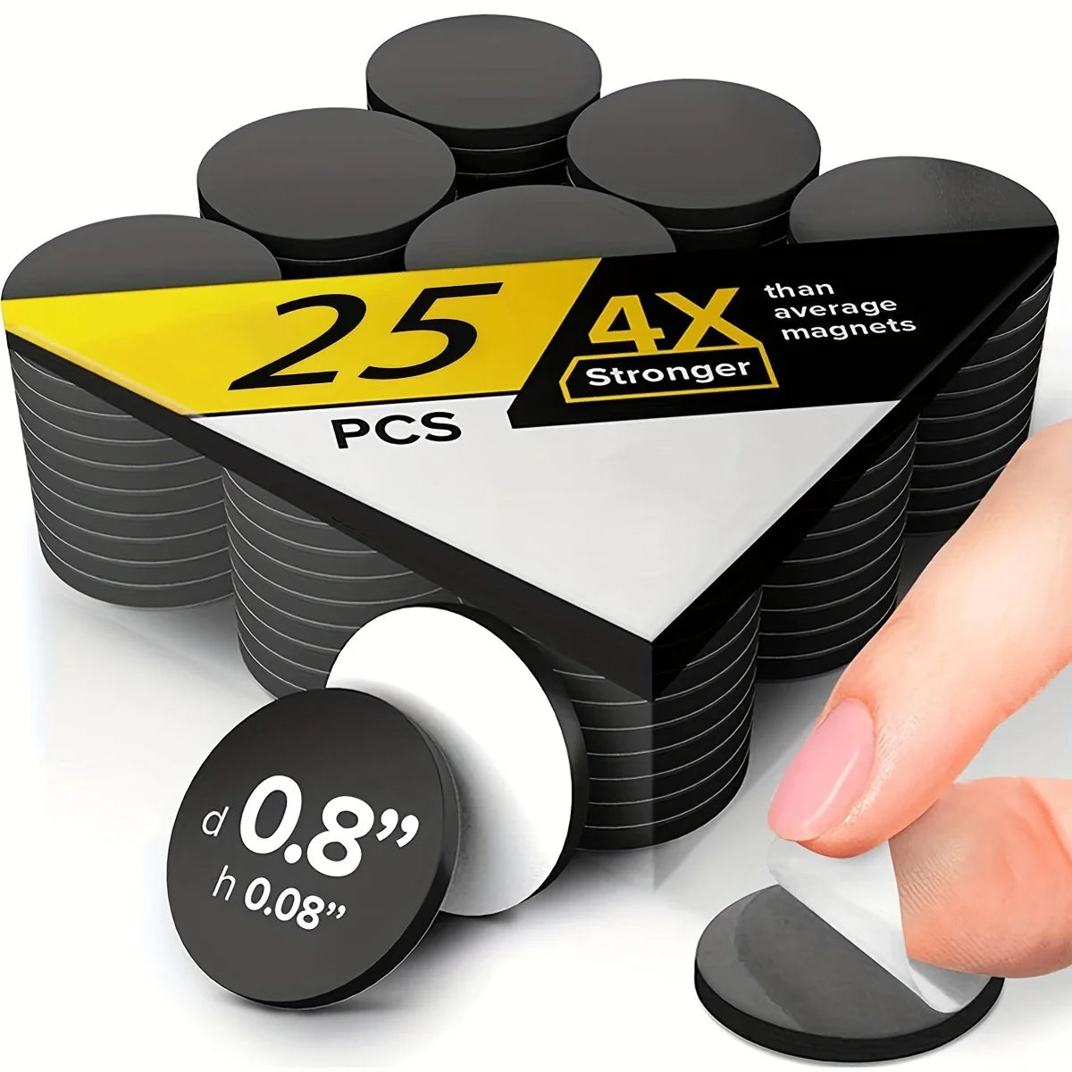 Magnetic Dots 0.8 Inch Strong Adhesive Flexible Magnets for Photos Crafts Office