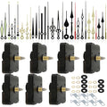 Silent Quartz Clock Mechanism Kit with 10 Aluminium Clock Hands for DIY Repairs