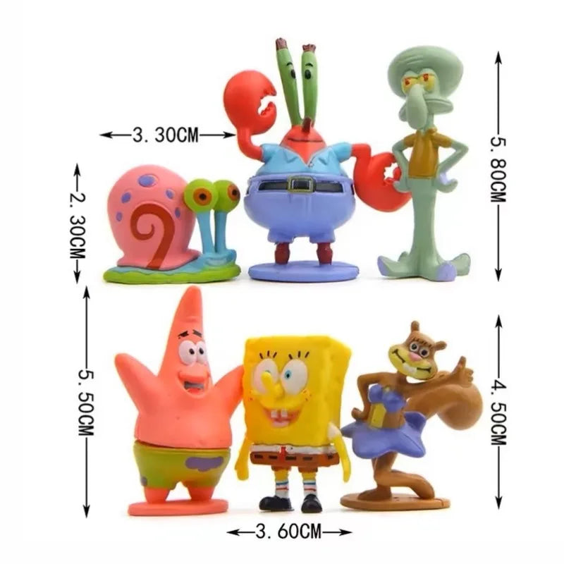 Cartoon Cake Topper for Birthday Party Decoration - SpongeBob Flag Insert