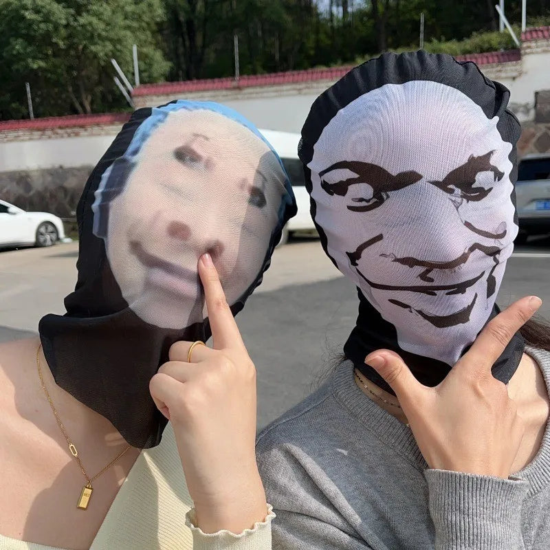 Full Face Mask 3D Printed Celebrity Style Cosplay Mask Halloween Party Prop Unisex