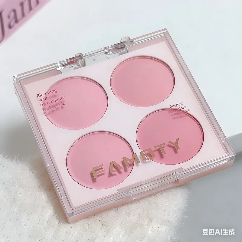 Matte Blush Powder Set - Brighten & Illuminate Face Makeup in 4 Colors